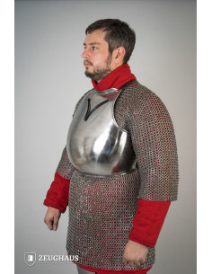 Medieval breastplate 14th century. polished steel (1.6 mm.) 2