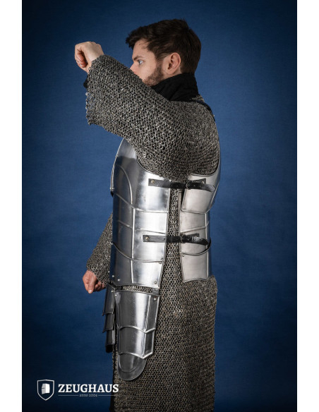 Medieval cuirass with straps,...