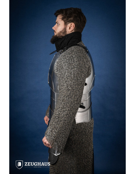 Medieval cuirass with straps,...