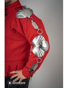 Polished steel Renaissance armguards (1.6 mm.)