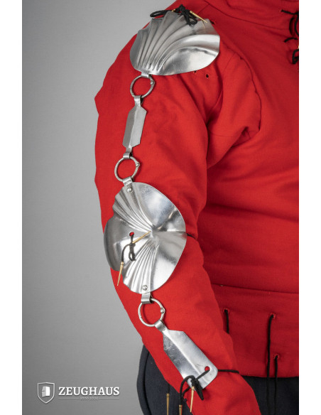 Polished steel Renaissance armguards...