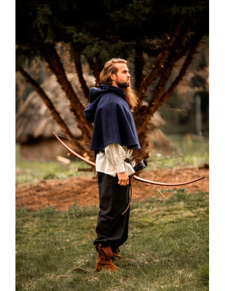 Gugel medieval wool model Paul, blue Gugel medieval wool model Paul, blue