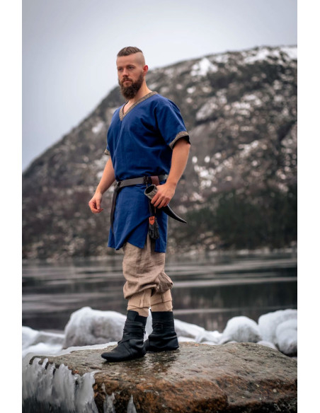 Short Viking tunic Loki model, blue