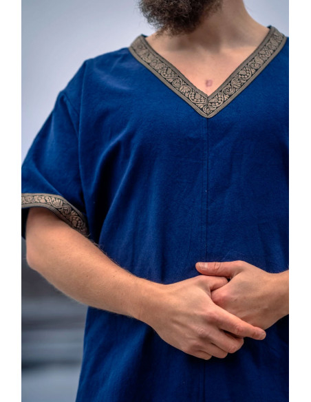 Short Viking tunic Loki model, blue