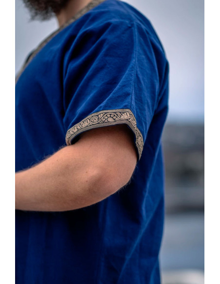 Short Viking tunic Loki model, blue
