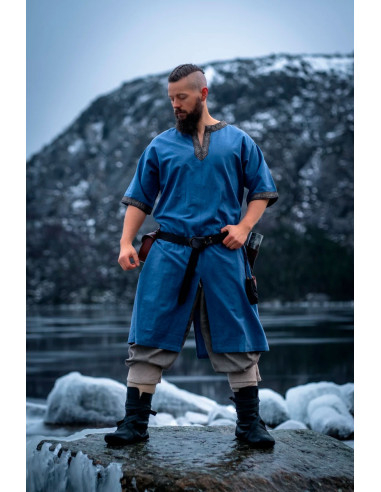 Viking short sleeve tunic Richard, sky blue