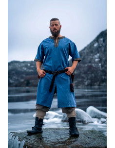 Viking short sleeve tunic Richard, sky blue 2