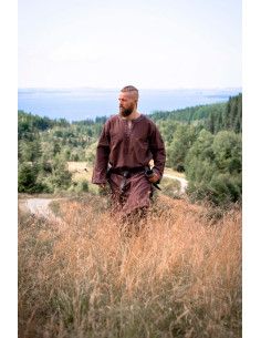 Halvor medieval tunic, dark brown 2