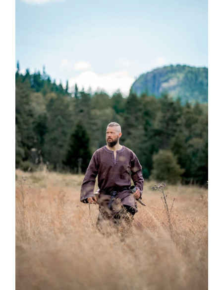 Halvor medieval tunic, dark brown