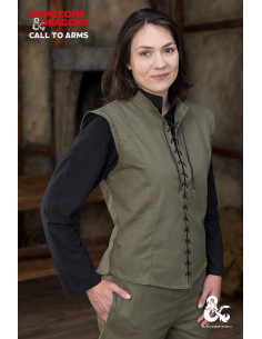 Medieval vest model Ranger, green color