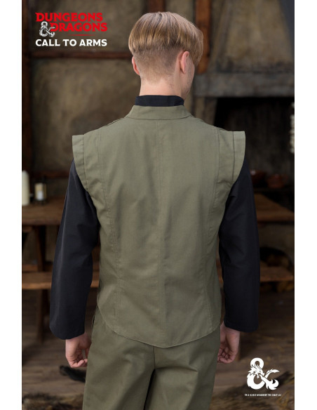 Medieval vest model Ranger, green color