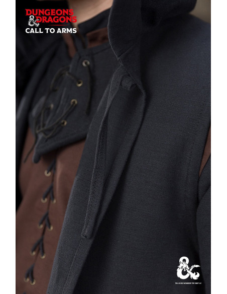 Medieval cotton coat Ranger model, black