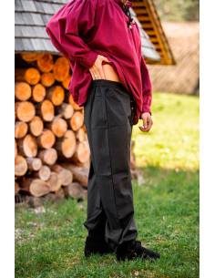 Gerold medieval trousers, black color