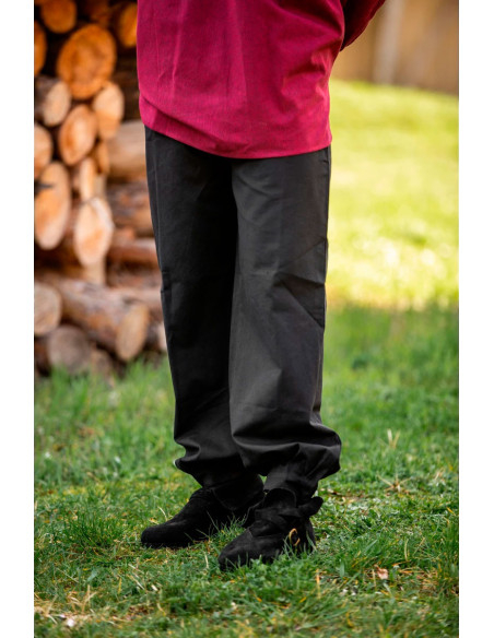 Gerold medieval trousers, black color