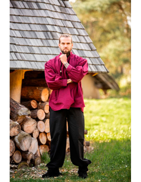 Gerold medieval trousers, black color