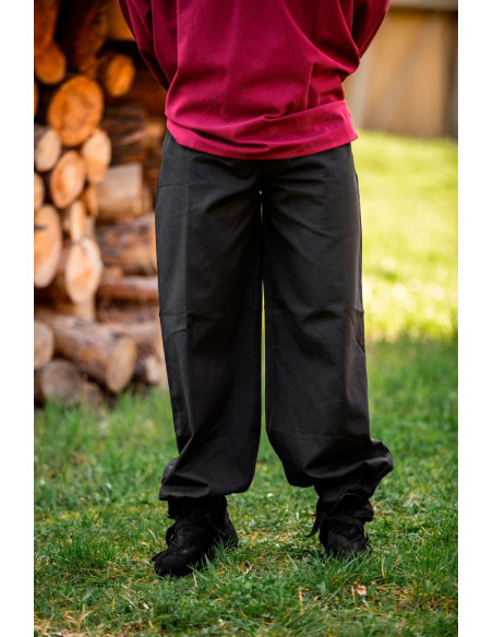 Gerold medieval trousers, black color