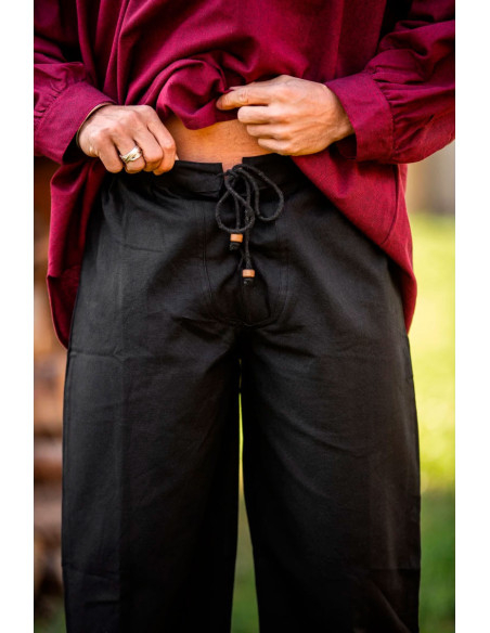 Gerold medieval trousers, black color