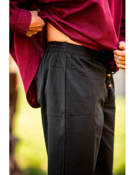 Gerold medieval trousers, black color