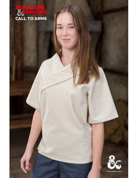 Medieval monk shirt, natural white