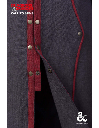 Medieval witch coat, gray-red color ⚔️ Medieval Shop