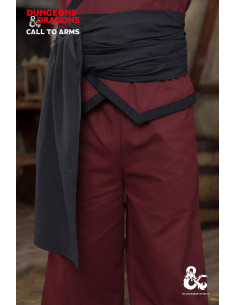 Medieval monk's belt in cotton, black