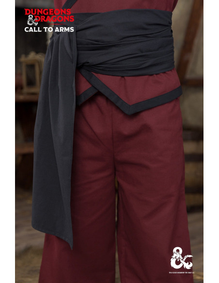 Medieval monk's belt in cotton, black