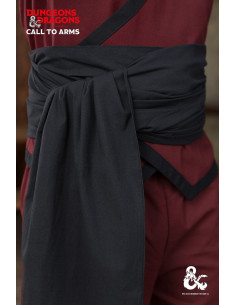 Medieval monk's belt in cotton, black 2