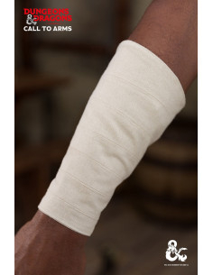 Medieval Monk Bracers Natural White