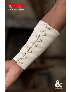Medieval Monk Bracers Natural White 2