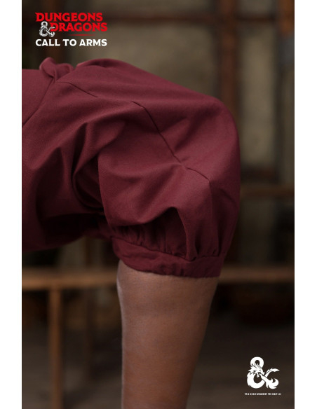 Medieval monk pants, burgundy color
