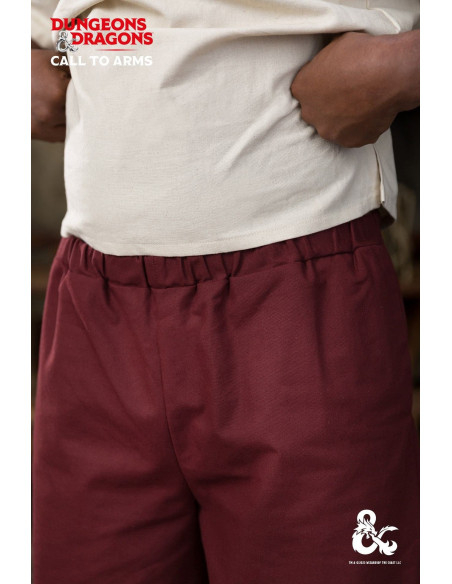 Medieval monk pants, burgundy color