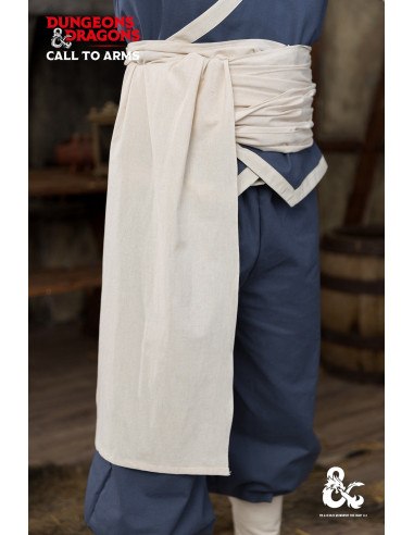 Medieval monk's belt in cotton, white