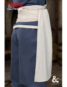 Medieval monk's belt in cotton, white 2