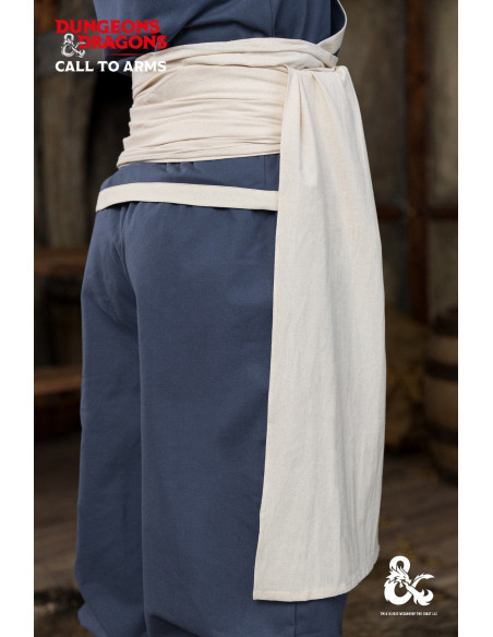 Medieval monk's belt in cotton, white