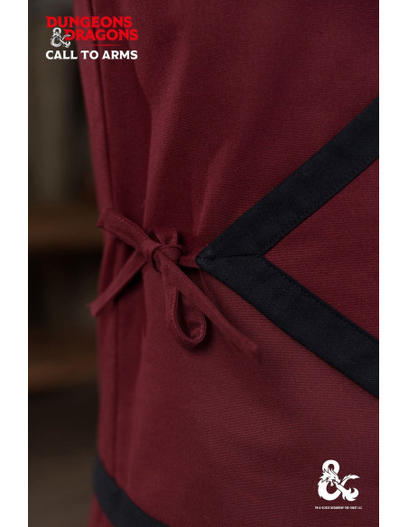 Medieval monk's vest, burgundy-black