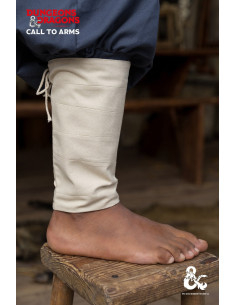 Medieval Monk Greaves, Natural White