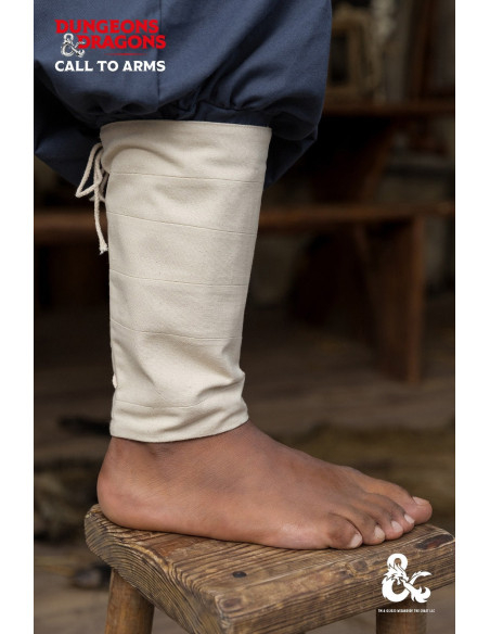 Medieval Monk Greaves, Natural White