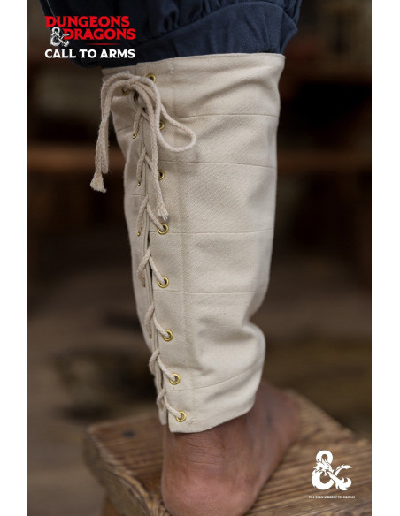 Medieval Monk Greaves, Natural White