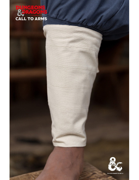 Medieval Monk Greaves, Natural White