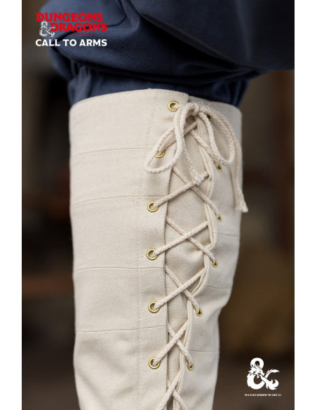 Medieval Monk Greaves, Natural White