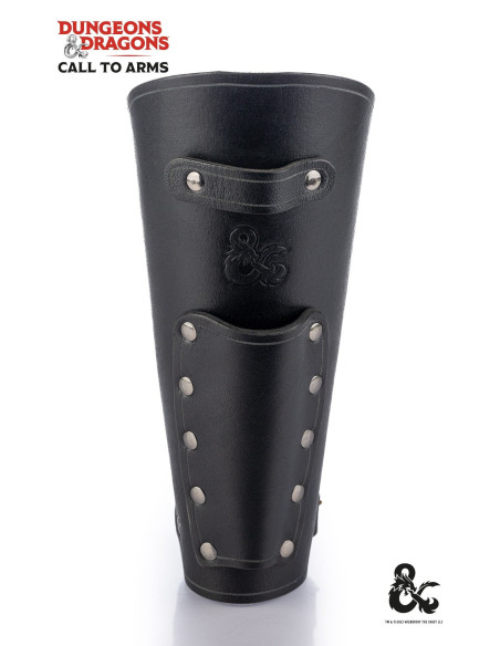 Medieval leather bracelets, black