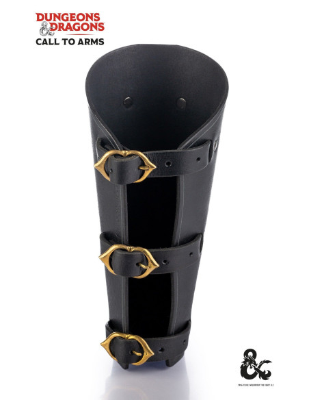 Medieval leather bracelets, black