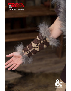 Medieval Barbarian bracers, beige-brown color 2