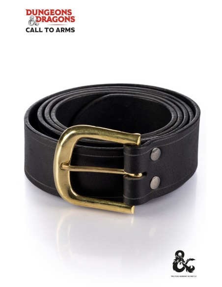 Medieval leather belt, black