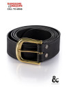 Medieval leather belt, black