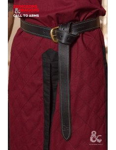 Medieval leather belt, black 2