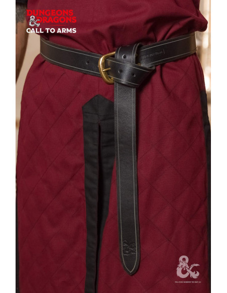 Medieval leather belt, black