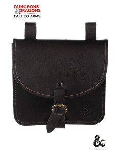 Medieval leather adventurer's bag, brown