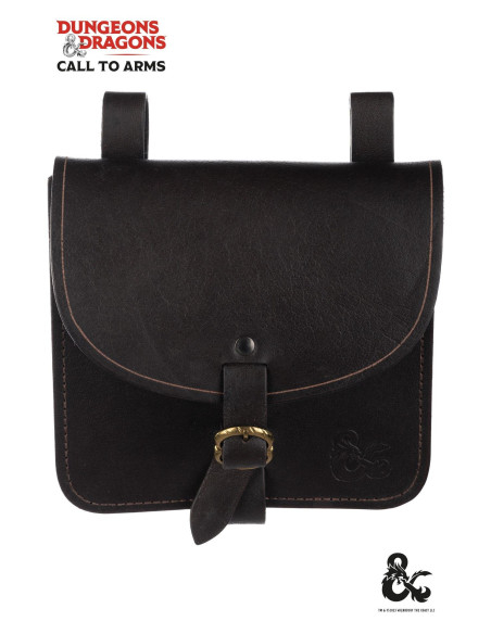 Medieval leather adventurer's bag, brown