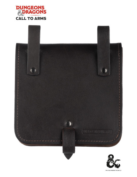 Medieval leather adventurer's bag, brown